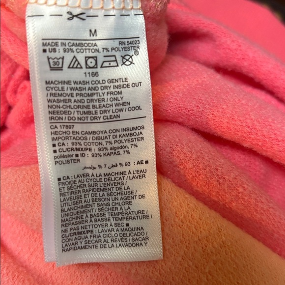 Gradient Pink and Orange Women's Top - Picture 6 of 7